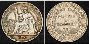 1 Piastre French Indochina (1887-1954) 銀 