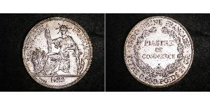 1 Piastre French Indochina (1887-1954) 銀 
