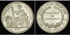 1 Piastre French Indochina (1887-1954) 銀 