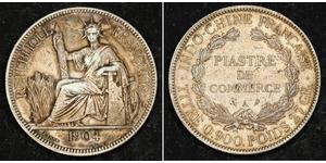 1 Piastre French Indochina (1887-1954) 銀 