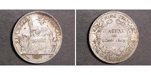 1 Piastre French Indochina (1887-1954) 銀 