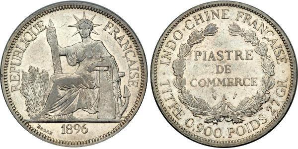 1 Piastre French Indochina (1887-1954) 銀 