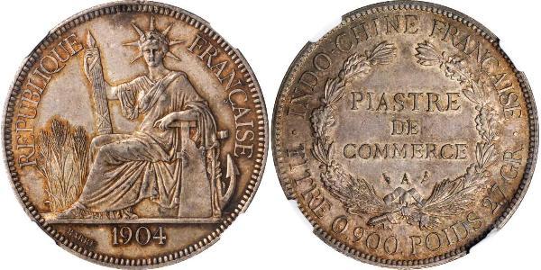 1 Piastre French Indochina (1887-1954) 銀 