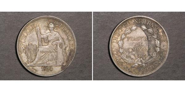1 Piastre French Indochina (1887-1954) 銀 