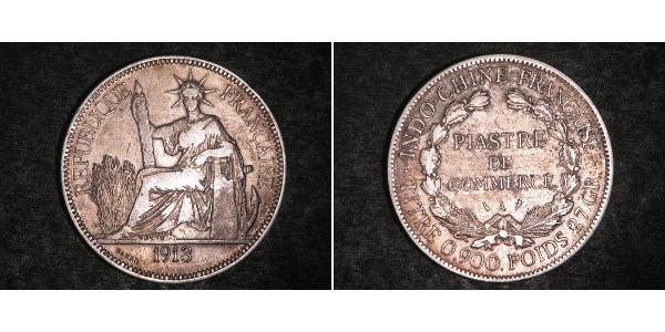 1 Piastre French Indochina (1887-1954) 銀 