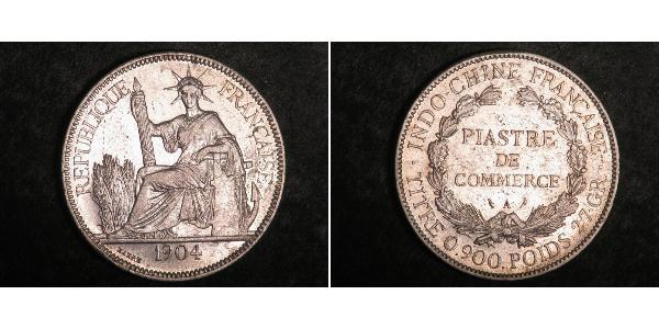 1 Piastre French Indochina (1887-1954) 銀 