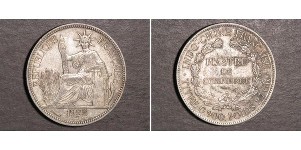 1 Piastre French Indochina (1887-1954) 銀 