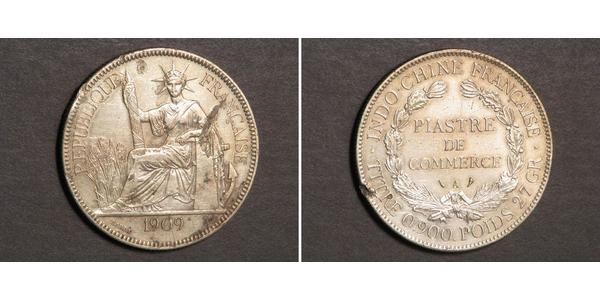 1 Piastre French Indochina (1887-1954) 銀 