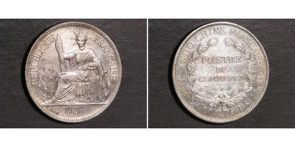 1 Piastre French Indochina (1887-1954) 銀 