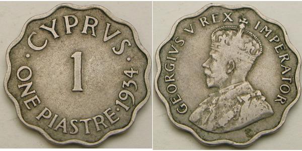 1 Piastre British Cyprus (1914–1960) 銅/镍 
