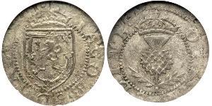 1 Plack Королівство Шотландії(843-1707) Срібло Яків I (1566-1625)
