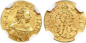 1 Poltina Russisches Reich (1720-1917) Gold Jelisaweta I Petrowna (1709-1762)