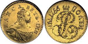 1 Poltina Russisches Reich (1720-1917) Gold Jelisaweta I Petrowna (1709-1762)