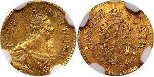 1 Poltina Imperio ruso (1720-1917) Oro Isabel I (1709-1762)