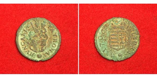 1 Poltura Hungary Copper Francis II Rákóczi (1676 – 1735)