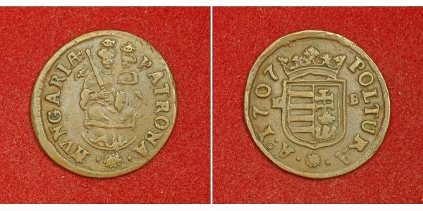 1 Poltura Венгрия Медь Ференц II Ракоци(1676 – 1735)