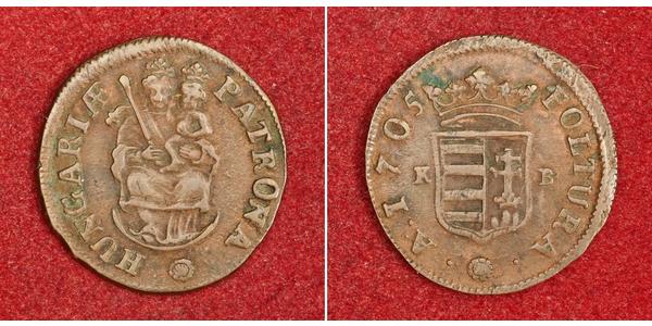 1 Poltura 匈牙利 銅 Francis II Rákóczi (1676 – 1735)