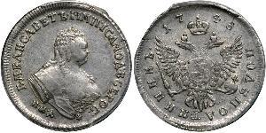 1 Polupoltinnik Imperio ruso (1720-1917) Plata Isabel I (1709-1762)