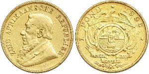 1 Pond South Africa Gold Paul Kruger (1825 - 1904)