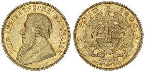 1 Pond South Africa Gold Paul Kruger (1825 - 1904)