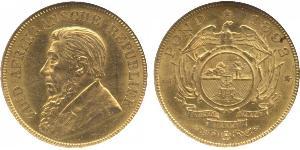 1 Pond South Africa Gold Paul Kruger (1825 - 1904)