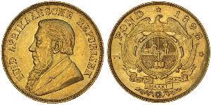 1 Pond South Africa Gold Paul Kruger (1825 - 1904)