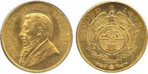 1 Pond South Africa Gold Paul Kruger (1825 - 1904)