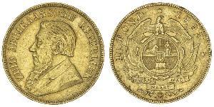 1 Pond South Africa Gold Paul Kruger (1825 - 1904)