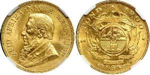 1 Pond South Africa Gold Paul Kruger (1825 - 1904)
