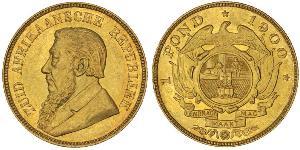 1 Pond South Africa Gold Paul Kruger (1825 - 1904)