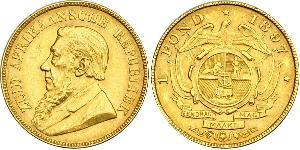 1 Pond Südafrika Gold Paul Kruger (1825 - 1904)
