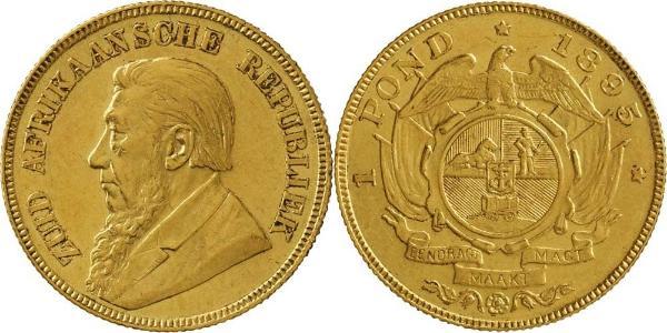 1 Pond Südafrika Gold Paul Kruger (1825 - 1904)