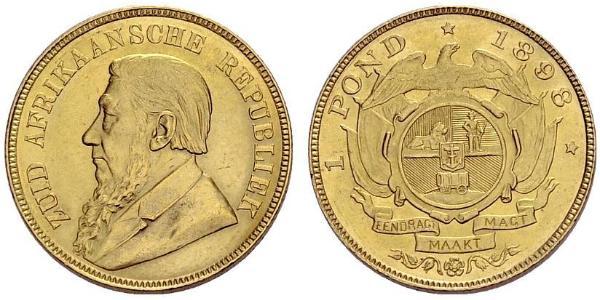 1 Pond Südafrika Gold Paul Kruger (1825 - 1904)