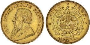 1 Pond Afrique du Sud Or Paul Kruger (1825 - 1904)
