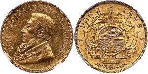1 Pond Afrique du Sud Or Paul Kruger (1825 - 1904)