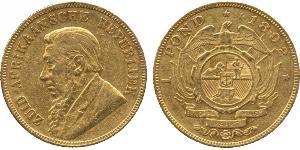 1 Pond Sudafrica Oro Paul Kruger (1825 - 1904)