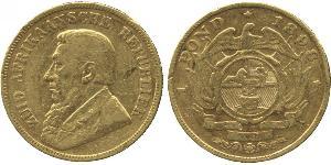 1 Pond Sudafrica Oro Paul Kruger (1825 - 1904)