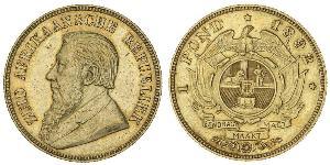 1 Pond Sudafrica Oro Paul Kruger (1825 - 1904)