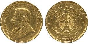 1 Pond Sudafrica Oro Paul Kruger (1825 - 1904)