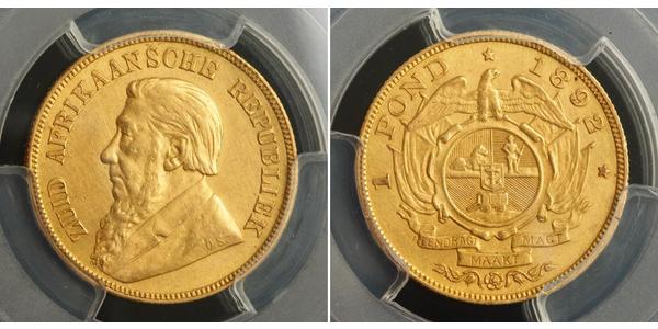 1 Pond Sudafrica Oro Paul Kruger (1825 - 1904)