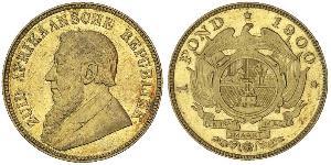 1 Pond Sudáfrica Oro Paul Kruger (1825 - 1904)