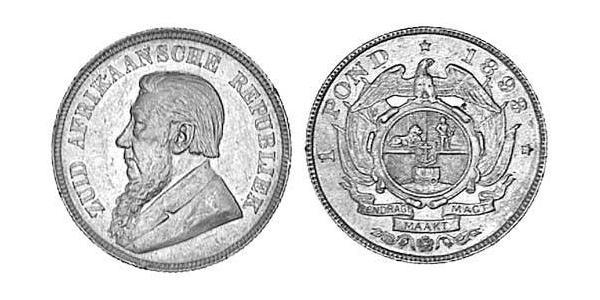 1 Pond Sudáfrica Oro Paul Kruger (1825 - 1904)