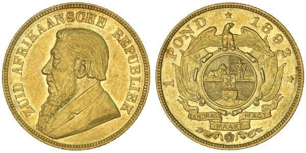1 Pond Південно-Африканська Республіка Золото Поль Крюгер (1825 - 1904)