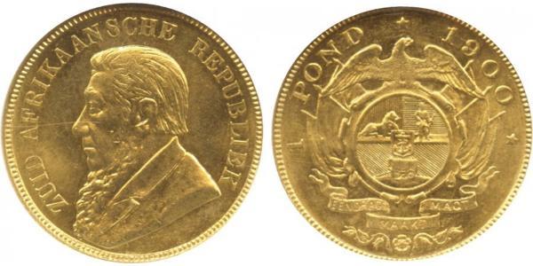 1 Pond Південно-Африканська Республіка Золото Поль Крюгер (1825 - 1904)