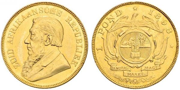 1 Pond Південно-Африканська Республіка Золото Поль Крюгер (1825 - 1904)