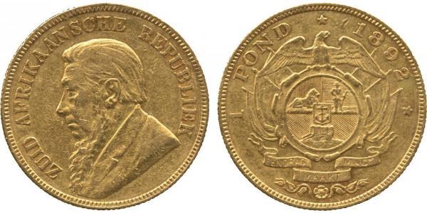 1 Pond Південно-Африканська Республіка Золото Поль Крюгер (1825 - 1904)