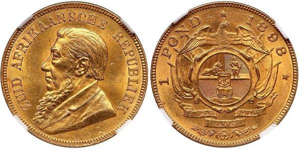 1 Pond Південно-Африканська Республіка Золото Поль Крюгер (1825 - 1904)