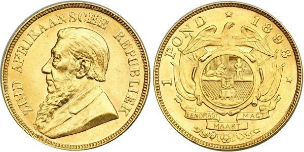 1 Pond Південно-Африканська Республіка Золото Поль Крюгер (1825 - 1904)
