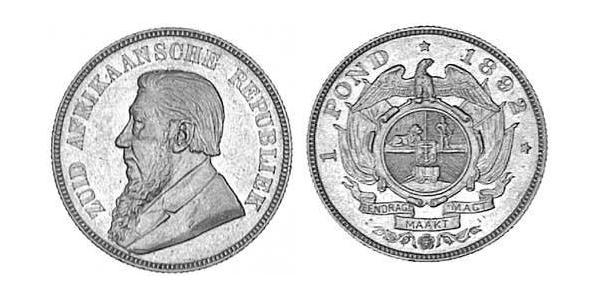 1 Pond Південно-Африканська Республіка Золото Поль Крюгер (1825 - 1904)
