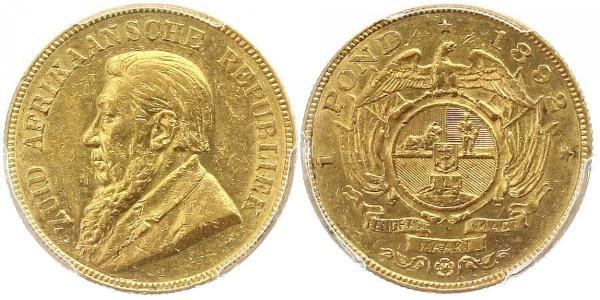1 Pond Південно-Африканська Республіка Золото Поль Крюгер (1825 - 1904)